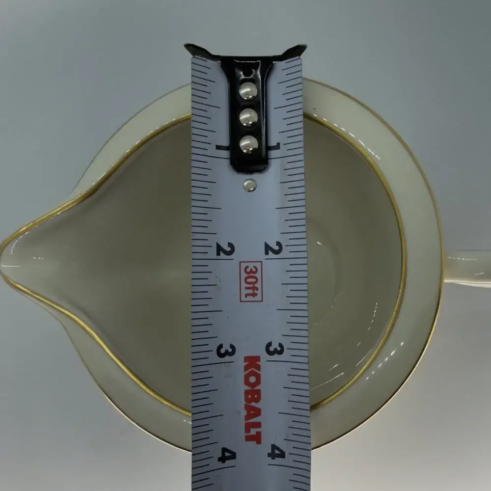 Theodore Haviland New York Apple Blossom Creamer Pitcher Gold Trim USA Made 40s